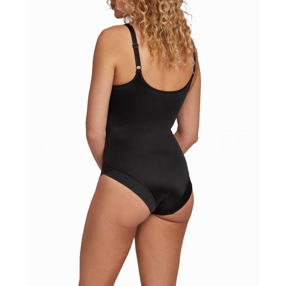 NEW NICOLE MILLER shiny micro shaping underwire bodysuit in black - Picture 4 of 4